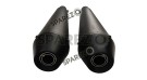 Royal Enfield GT and Interceptor 650cc AEW TE 101 Black Exhaust Silencer Pair - SPAREZO